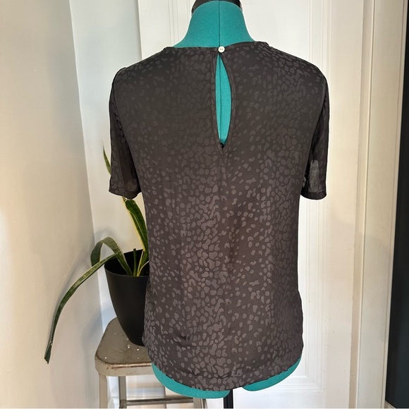 Black Leopard Print Top A New Day small - Picture 8 of 11